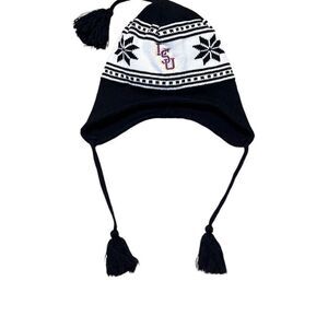 LSU Louisiana State University Kids One Size Fits All OS Navy & White Snowflakes